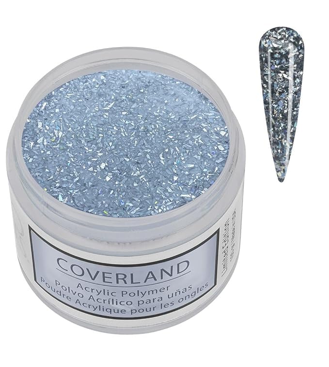 Tones Coverland Acrylic Nail Powder "Crushed Silver" - Limited Edition Acrylic Powder for Nail