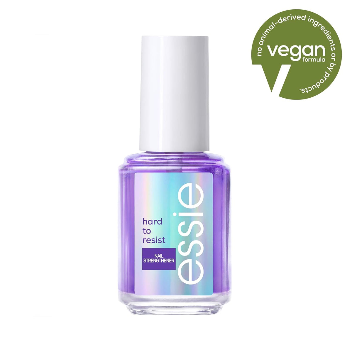 essie Nail Care, 8-Free Vegan, Hard To Resist Nail Strengthener, Neutralize & Brighten, violet