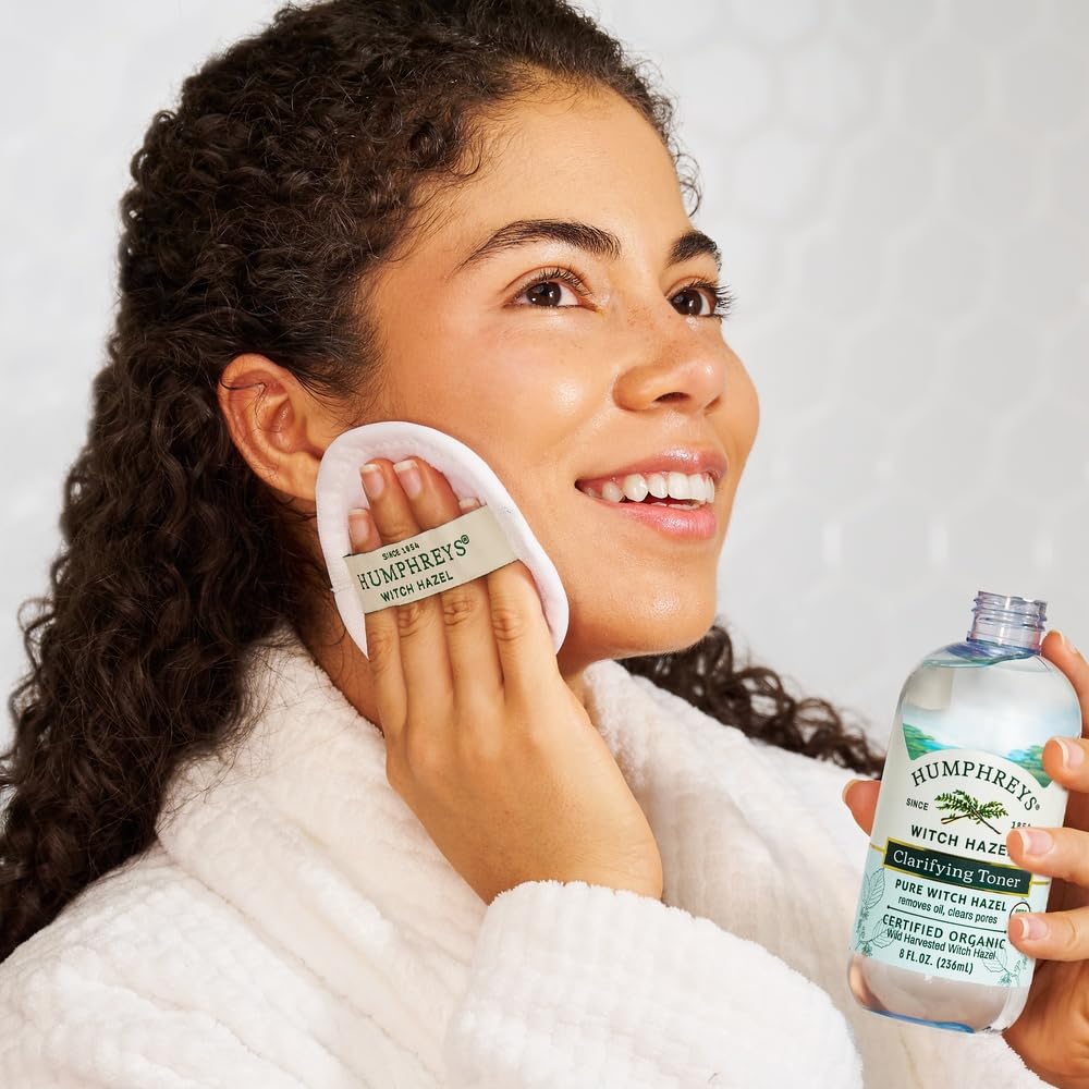 Humphreys Witch Hazel Clarifying Toner | Wild Harvested Witch Hazel | USDA Organic | Natural |