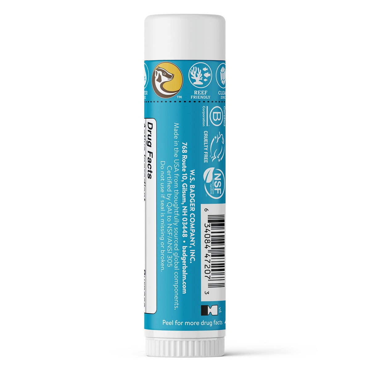 Badger Mineral Sunscreen Face Stick SPF 35, 97% Organic Unscented Zinc Oxide Travel Sunscreen