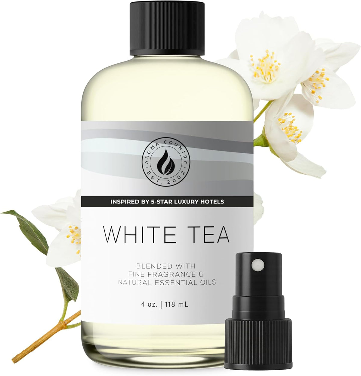 Aroma Country White Tea Diffuser Oil - Luxury Essential Oils for Diffuser Refill & Air Freshener