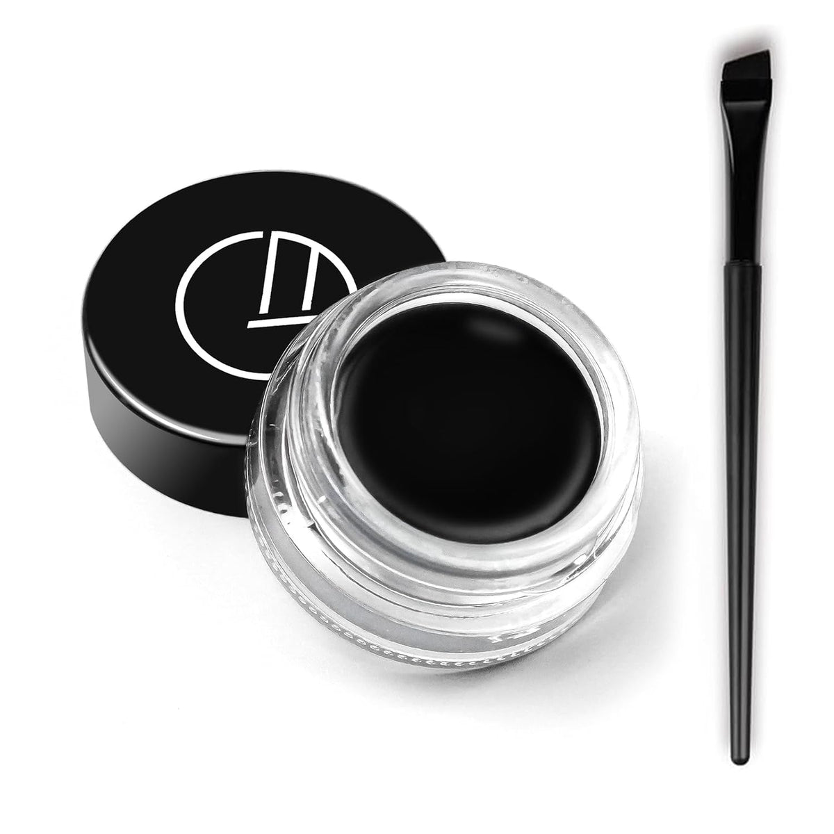 Eyeliner Gel Set,Long Lasting Waterproof With 5.51 IN Long Eyeliner Brush,High-Intensity Pigments