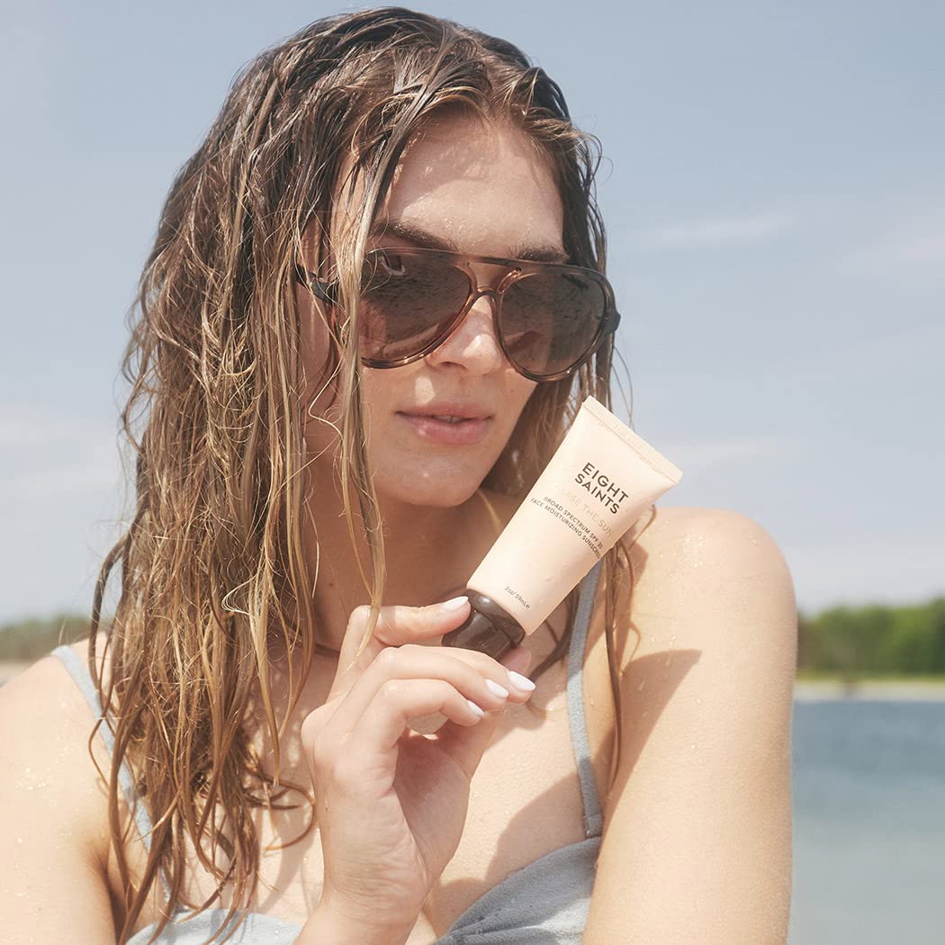 Eight Saints Chase the Sun Broad Spectrum SPF (30) Face Moisturizing Sunscreen, Natural and Organic