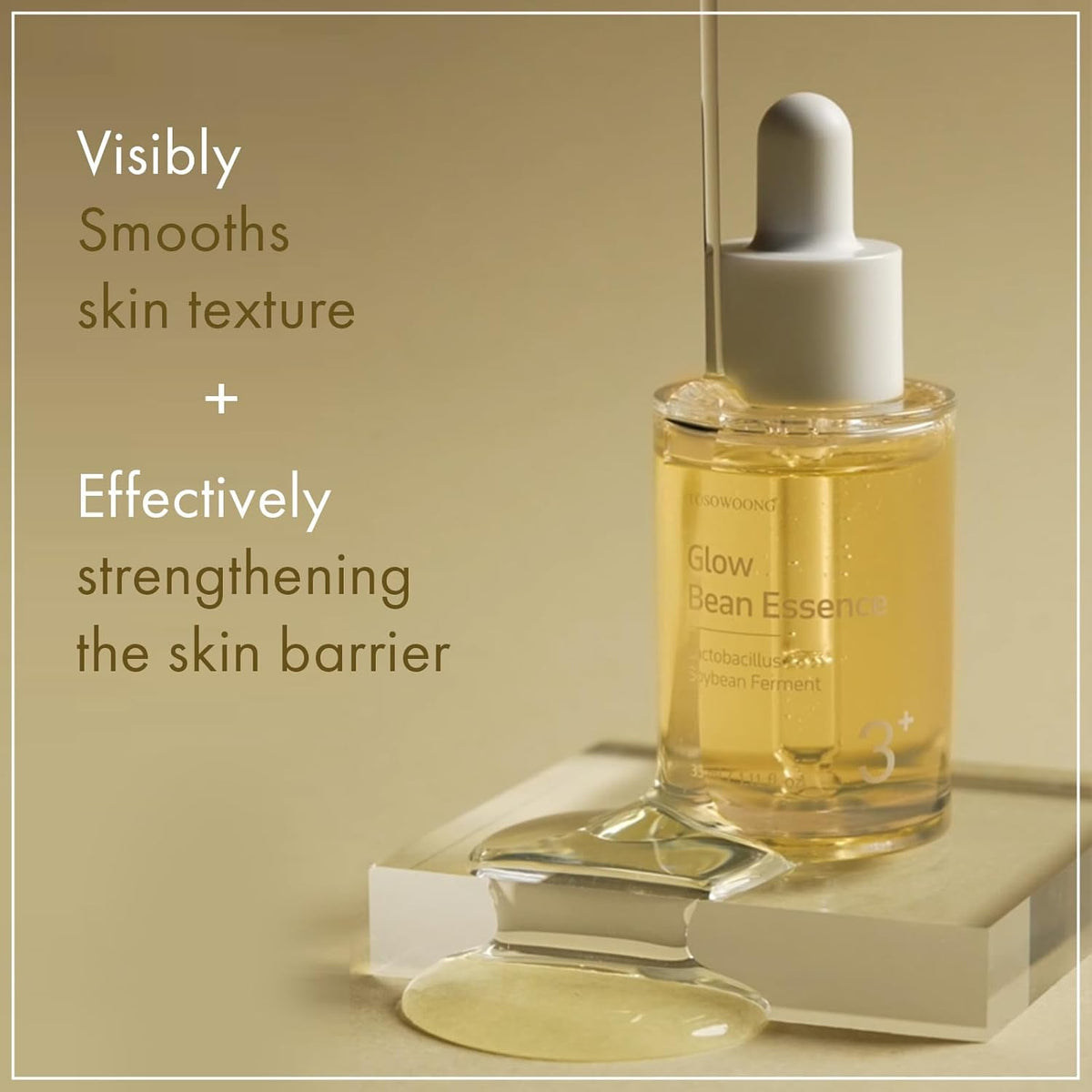 Glow Bean Essence, 31,025ppm Soybean Ferment Extract, Glass Skin, Exfoliating, Hydrating, Radiant