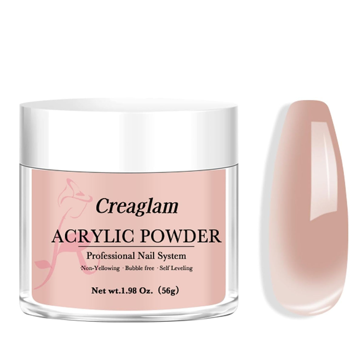 Acrylic Powder for Nail 56g: 2oz Papaya Punch Acrylic Powder Large Capacity Professional for 3D Art