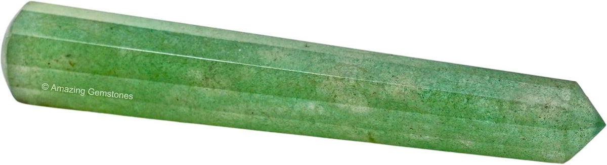 Amazing Gemstone Green Strawberry Quartz Crystal Wand Massage Stick - Pelvic Wand Gua Sha for