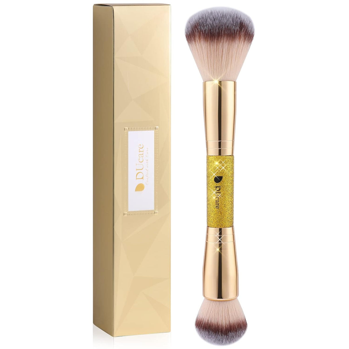 DUcare Foundation Powder Brush Double Ended Blush Makeup Brushes, Duo Bronzer Blush ideal for cream