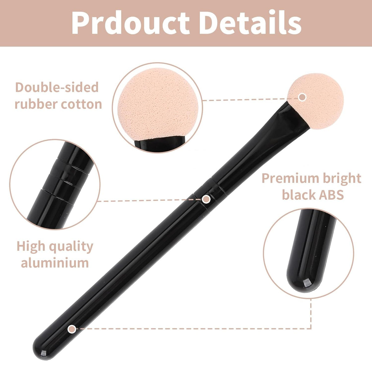 Eyeshadow Applicators Double Sided Sponge Makeup Brushes Reusable 8Pcs Round Foam Eye Shadow