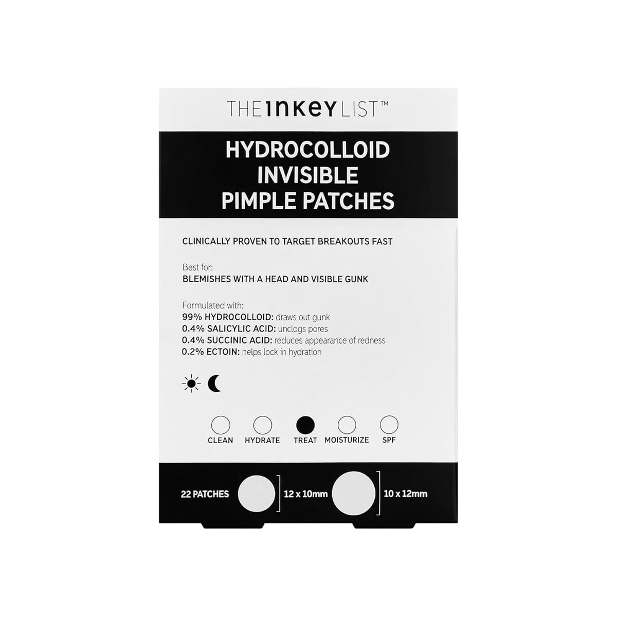 The INKEY List Hydrocolloid Invisible Pimple Patches, Spot Patches Contains Salicylic Acid