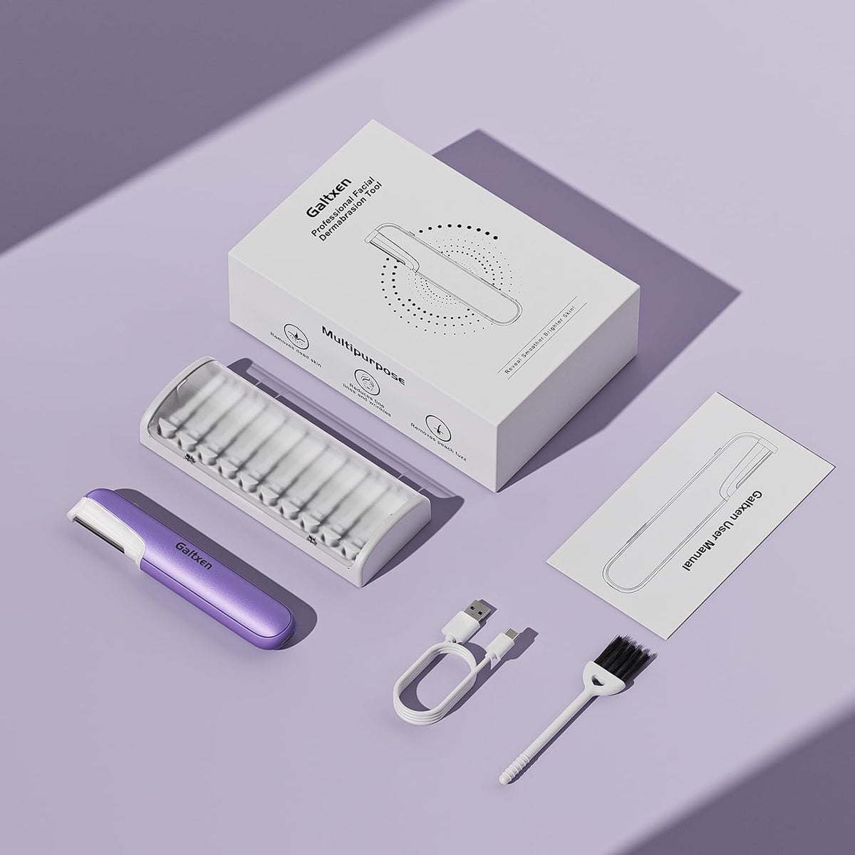 Dermaplaning Tool for Women - Facial Exfoliation & Peach Fuzz Hair Removal with Rechargeable Sonic