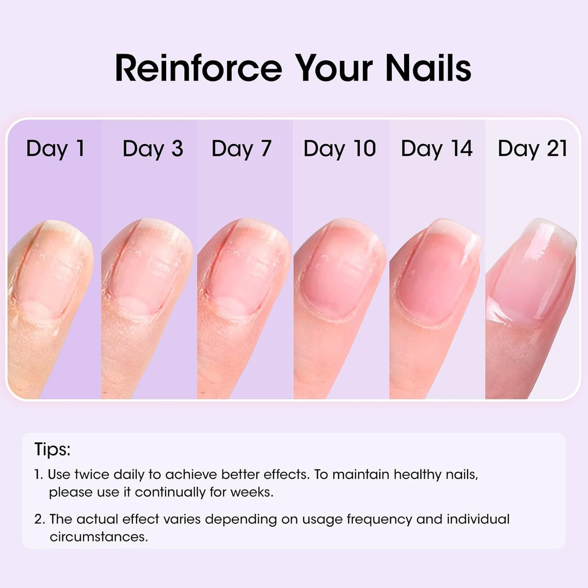 Gellen Nail Strengthener, 8-In-1 Nail Repair Growth Protein Treatment for Thin Weak Brittle Damaged