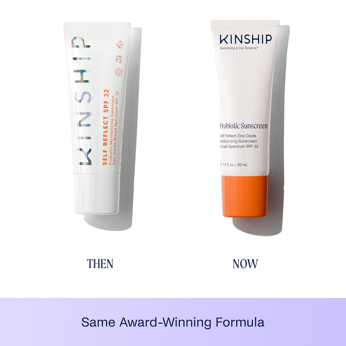 Kinship Zinc Oxide Mineral Sunscreen for Face Self Reflect SPF 32 | Vegan, Reef Safe, Non Toxic