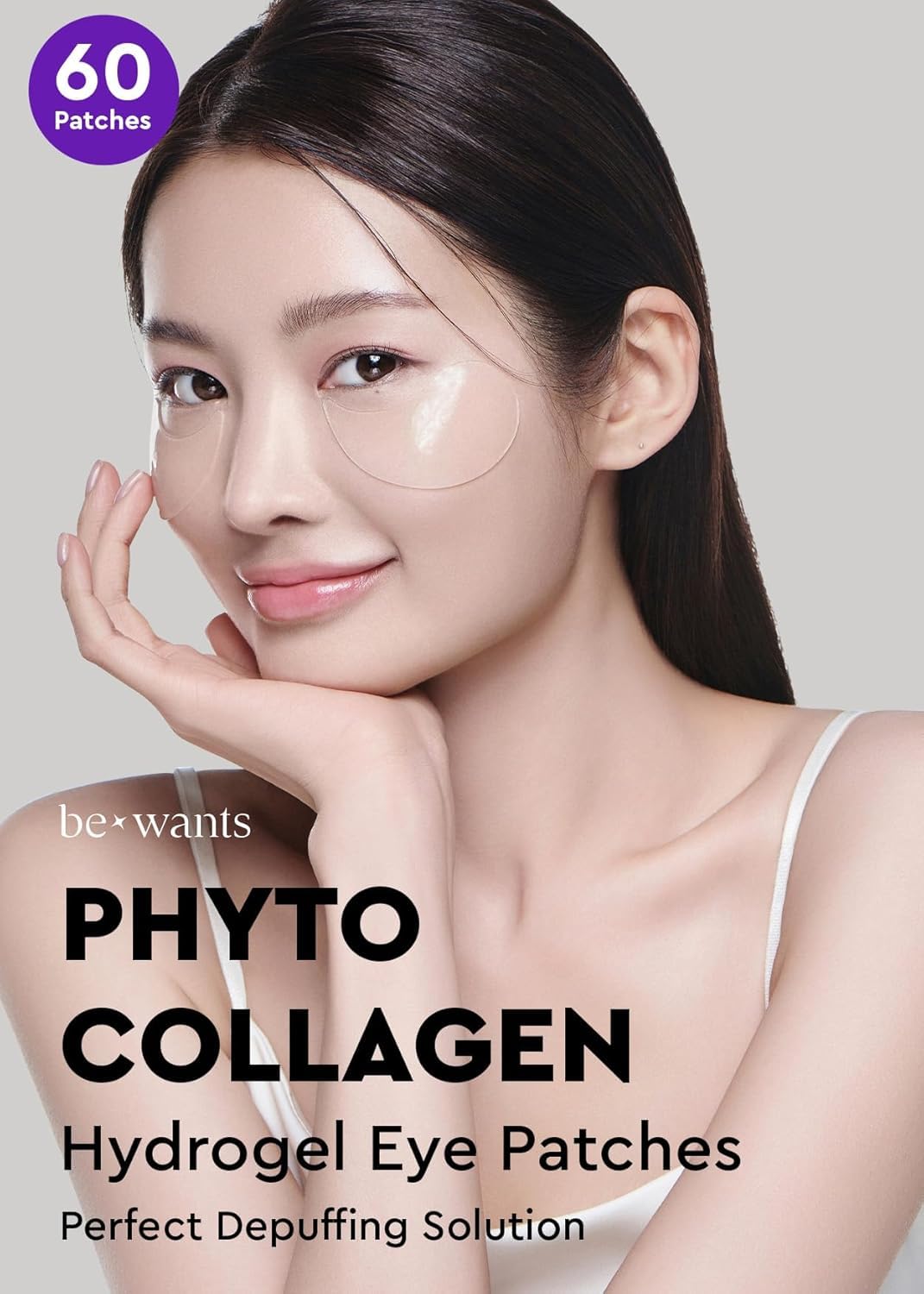 Bewants under eye patches for puffy eyes, Korean under eye mask with vegan collagen and 71.9%