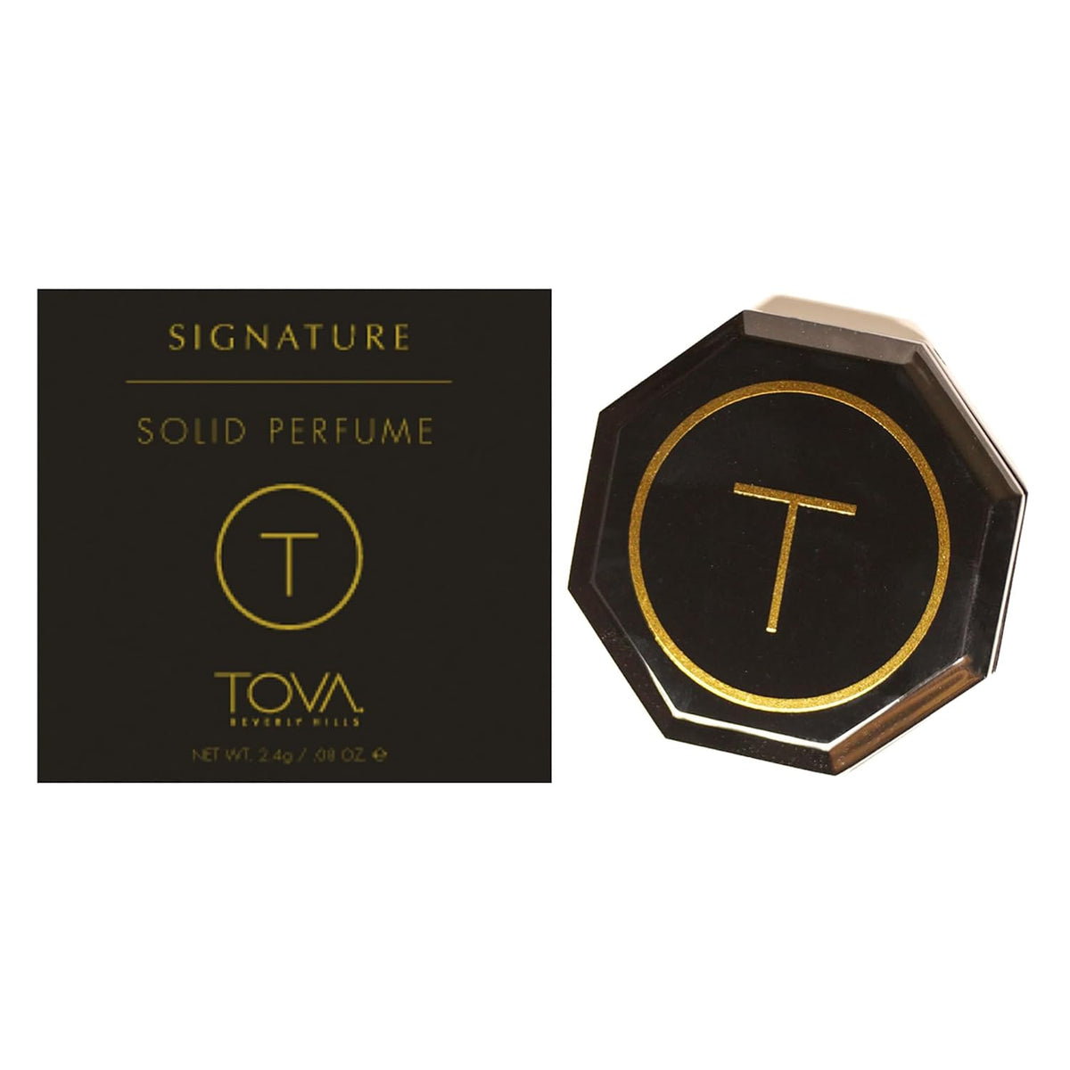 Tova Signature Solid Perfume Compact – Pocket Perfume Dab-On for Women – Bergamot Jasmine Musk