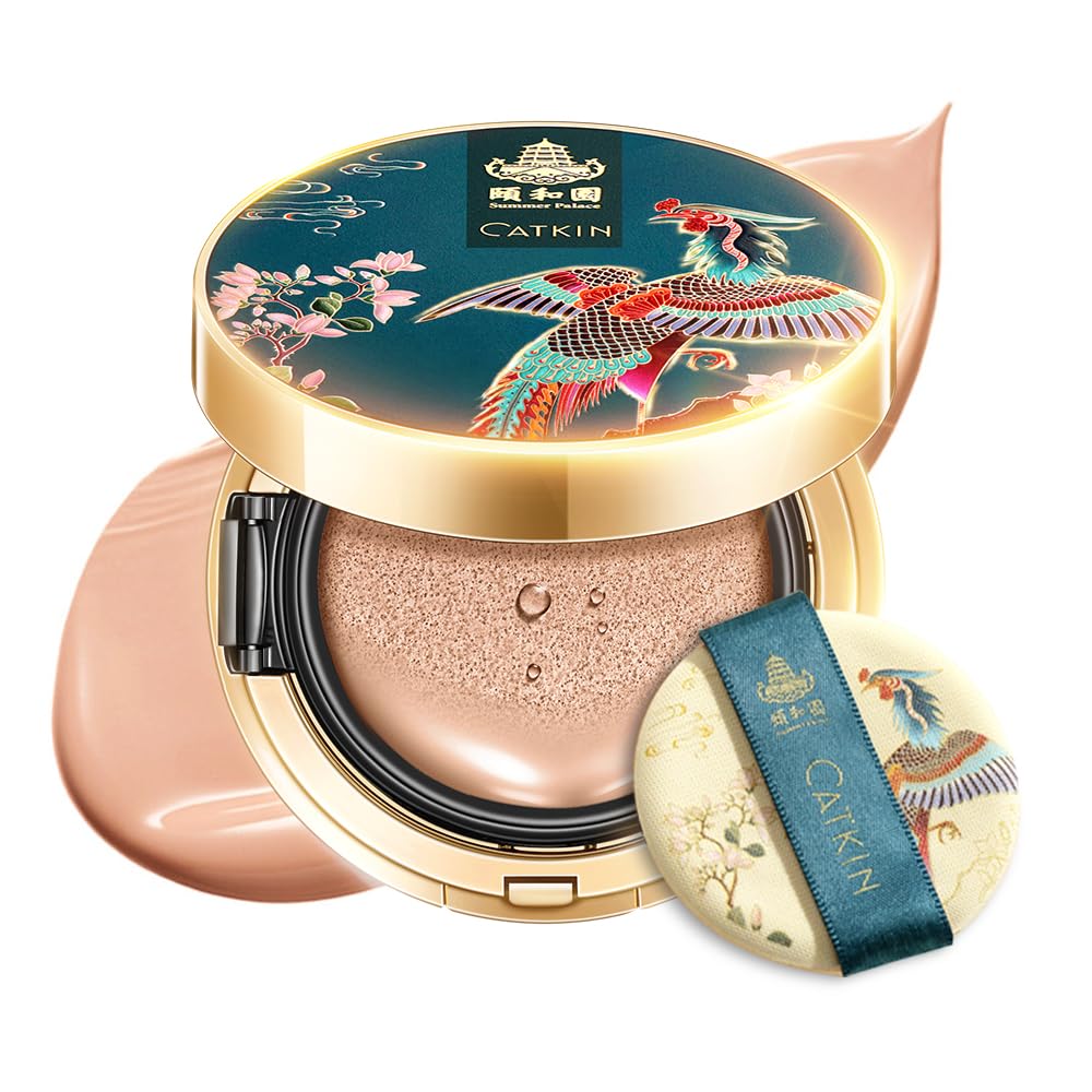 Catkin Phoenix Cushion Foundation Buildable Coverage Anti-Aging Serum Makeup, Sheer Satin Finish