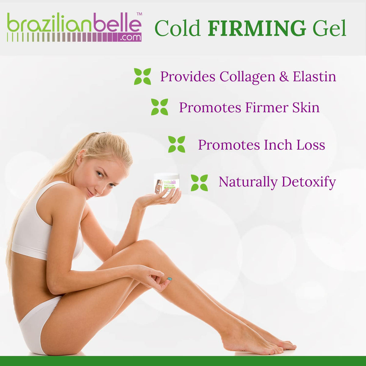 Brazilian Belle Cold Firmings Gel - Tightening & Anti Cellulite Cream with Caffeine - Advanced