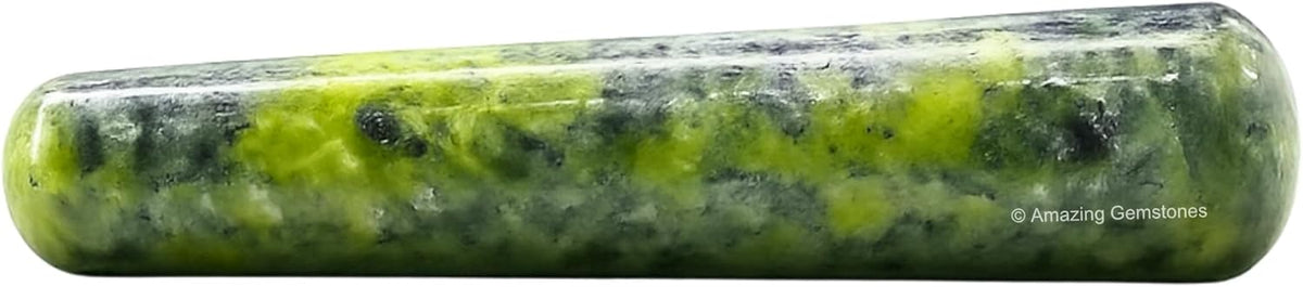 Amazing Gemstone Green Jade Crystal Wand Massage Stick - Pelvic Wand Gua Sha for Adults - Crystals