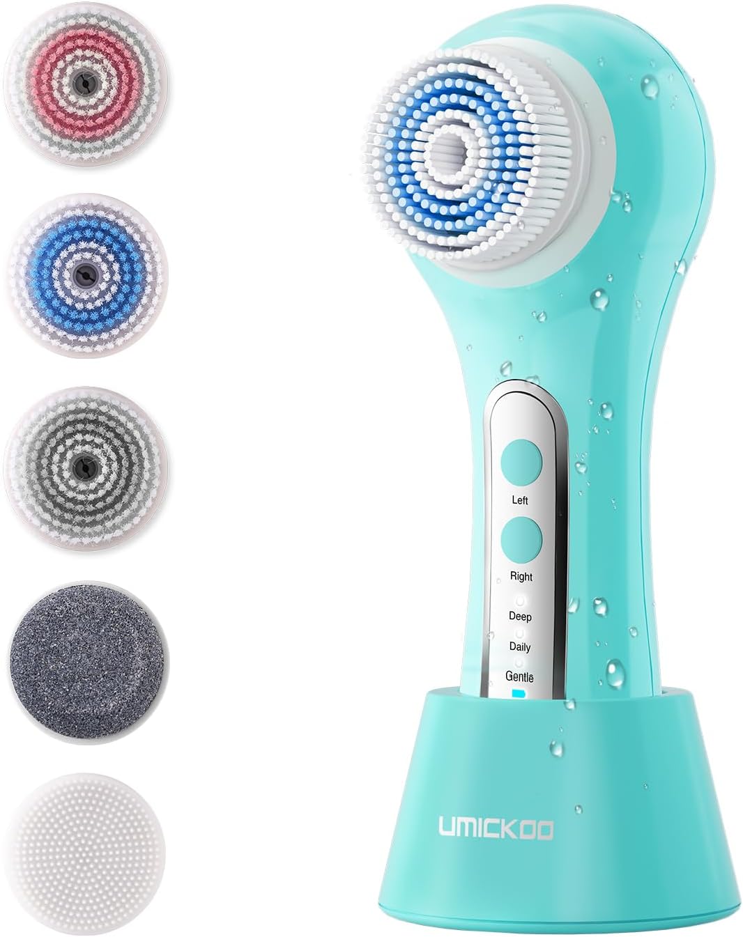 Face Scrubber Exfoliator,Facial Cleansing Brush Rechargeable IPX7 Waterproof with 5 Brush