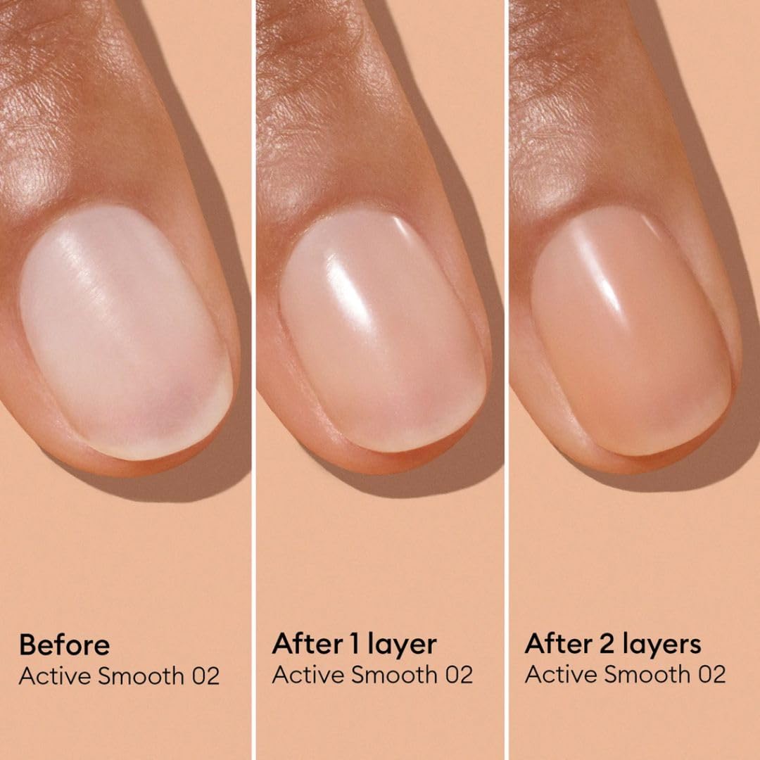 Manucurist Active Smooth 02 Nail Concealer Polish & Care - 2 in 1 Nude Nail Polish : Nail