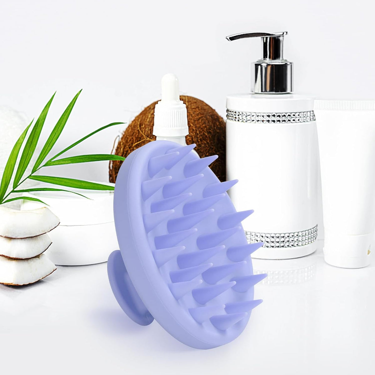 Silicone Scalp Massager, Scalp Scrubber for Hair Growth with Soft Bristles, Scalp Exfoliator Brush