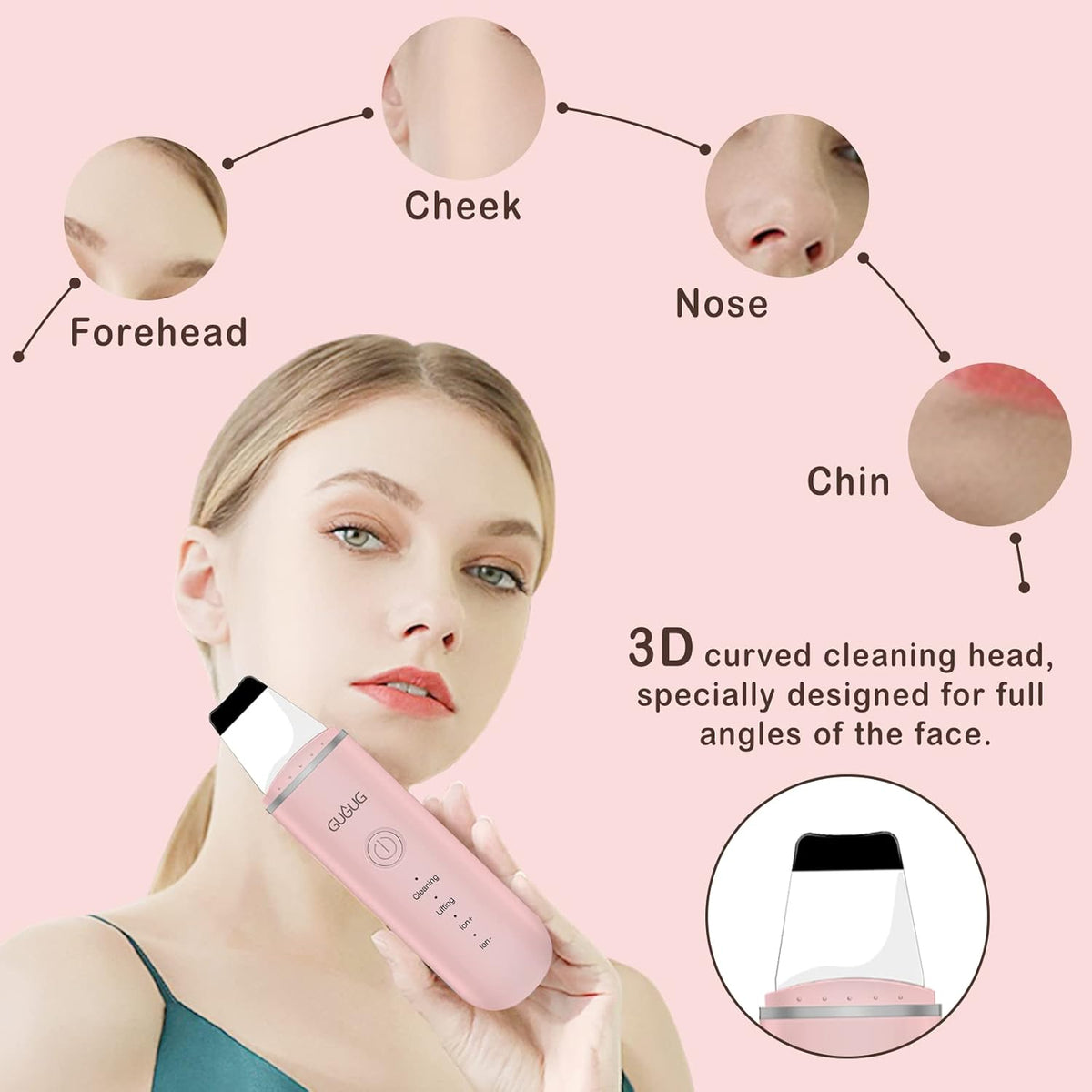 GUGUG Skin Scrubber Face Spatula Skin Spatula Pore Cleaner Blackhead Remover Tools for Facial Deep