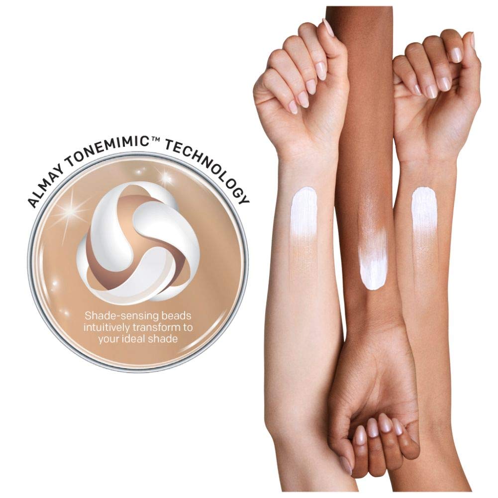 Almay Skintone Matching Foundation, Smart Shade Face Makeup with SPF 15, Hypoallergenic, Oil-Free