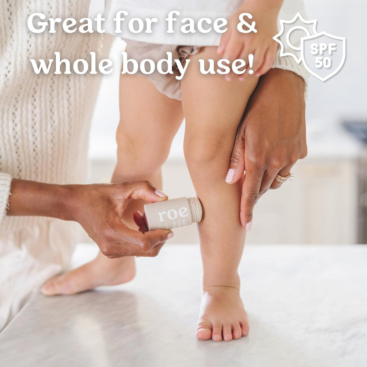 Roe Wellness- Kids Sunscreen Stick For Face & Body Sun Protoction | Reef Safe, Clean Ingredients