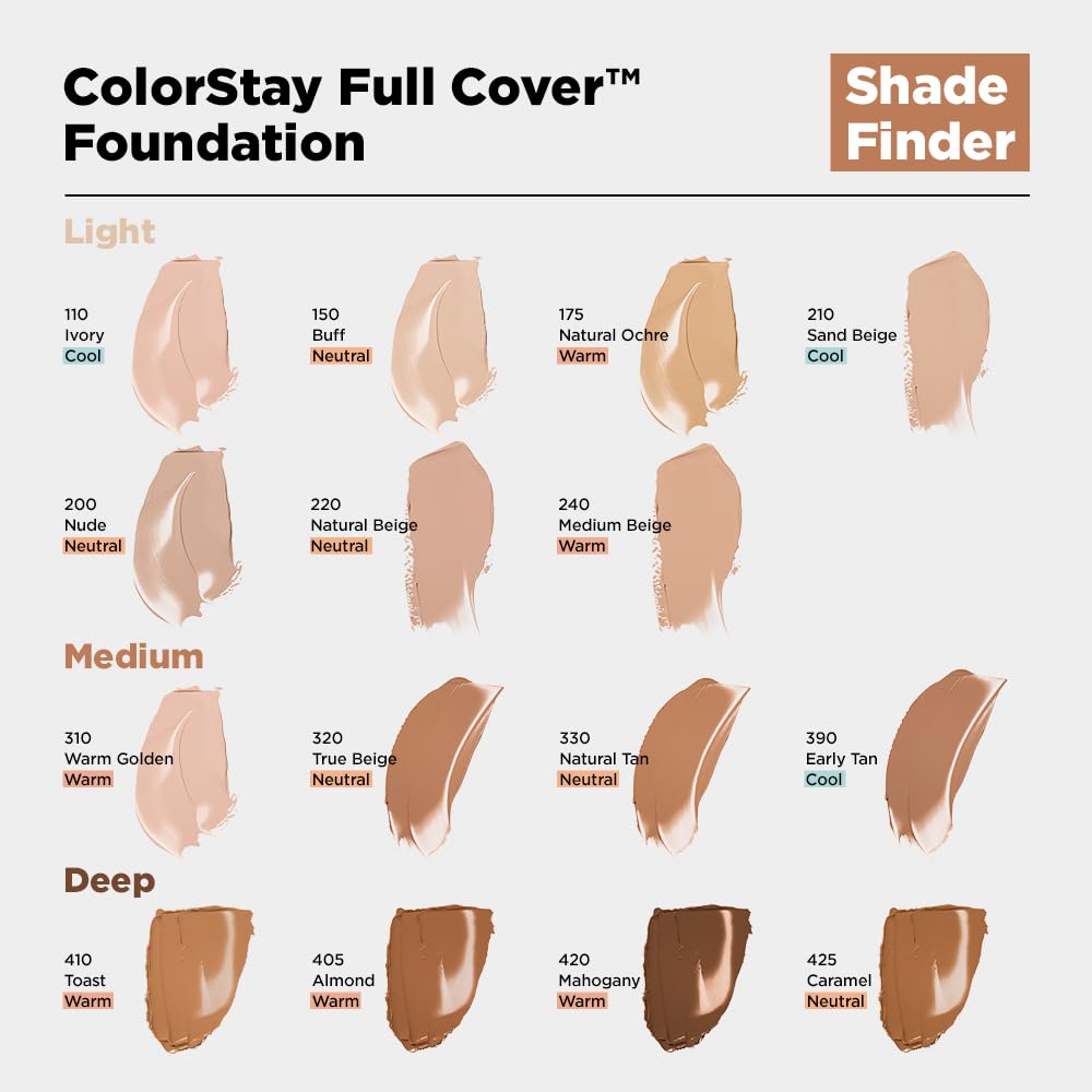Revlon Liquid Foundation, ColorStay Face Makeup for Normal and Dry Skin, Longwear Full Coverage