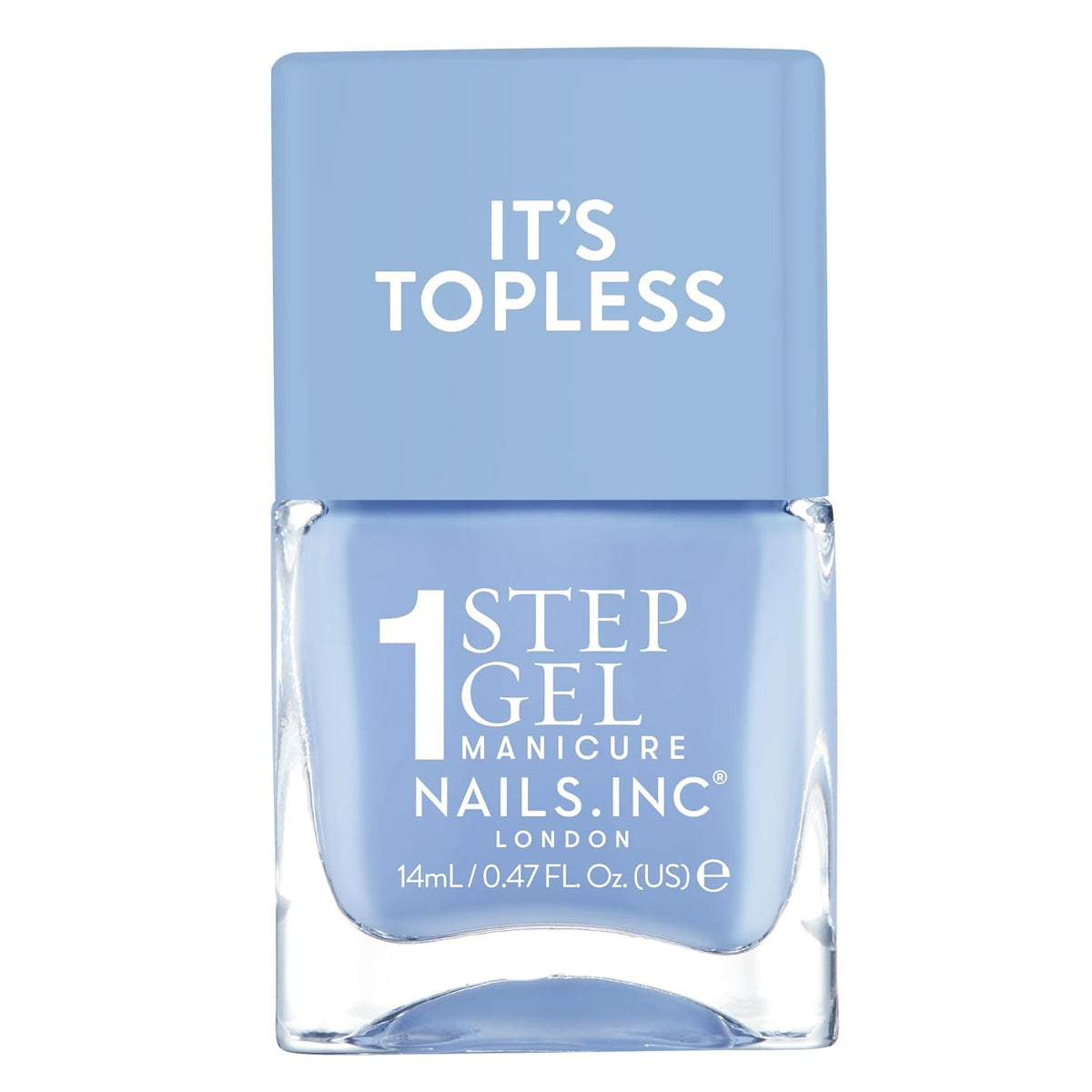 Nails Inc It's Topless Gel-Like Nail Polish, 4-in-1 Base Coat, Treatment, Color & Top Coat, Long