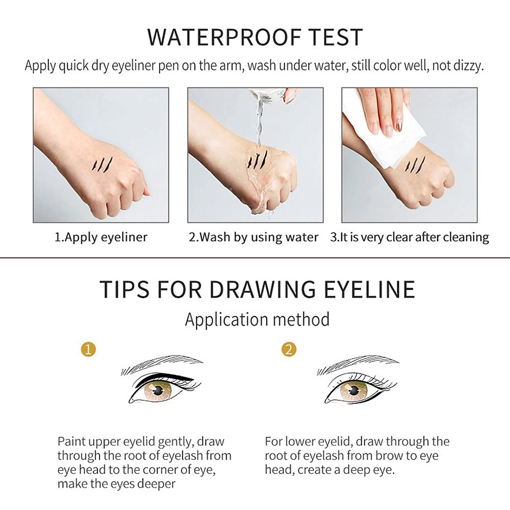 Kaely 6Pcs Glitter Gel Eyeliner Pencil Set for Women, Color Eye Liner Waterproof Smudge Proof with