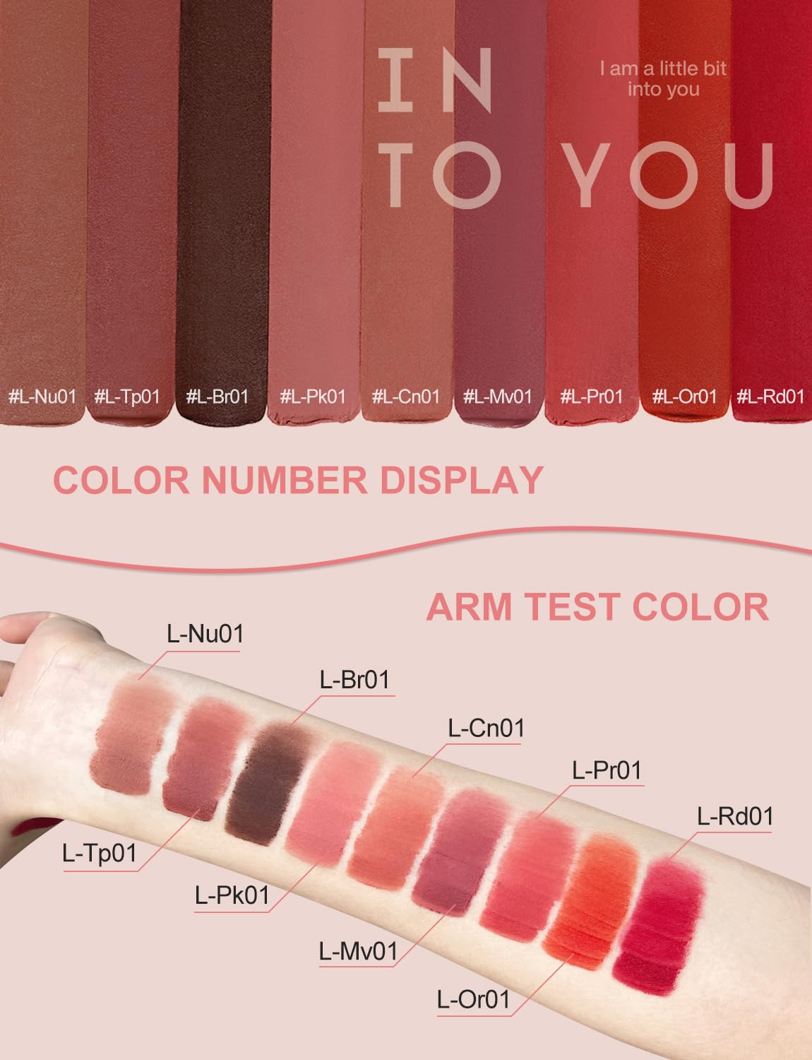 INTO YOU Matte Lipstick Velvet Lip Stain Lip Mud Long Lasting Waterproof Lip Stain Lip Gloss Makeup