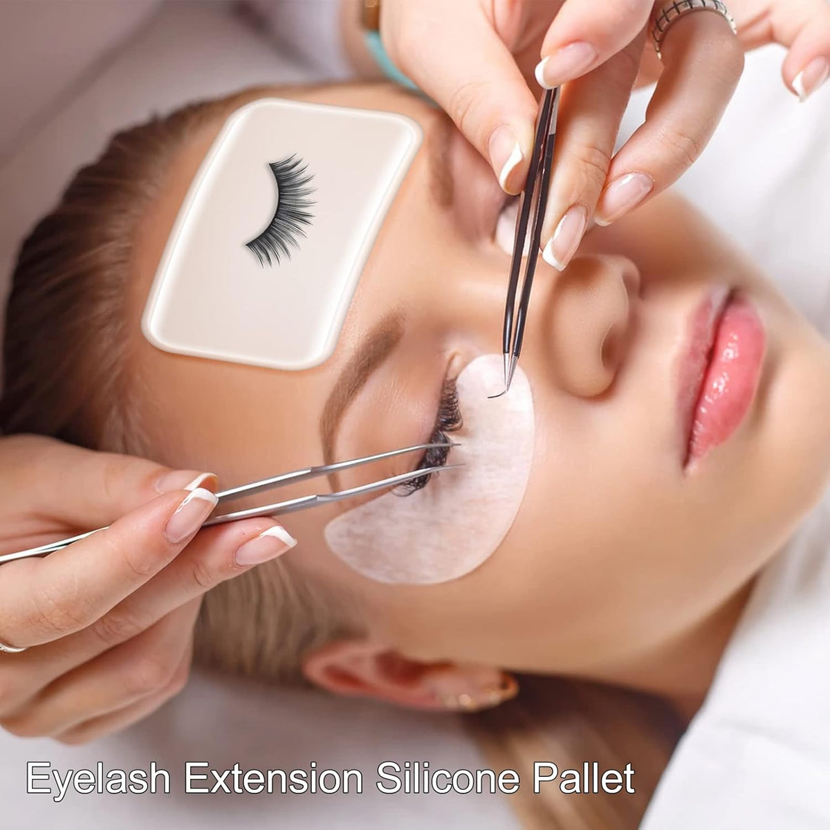 6PCS Silicone False Eyelash Holder Pads for Eyelash Extensions Loose Lash, Reusable Eyelash
