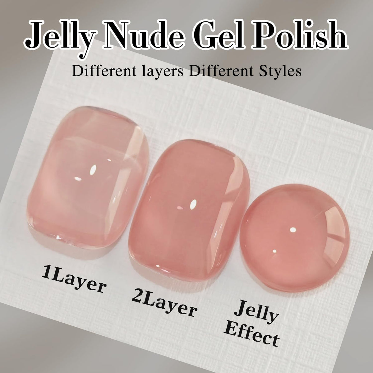 Double Rhythm 0.5Oz Translucent Gel Polish Sheer Neutral Natural Light Milky Same Color Same Bottle