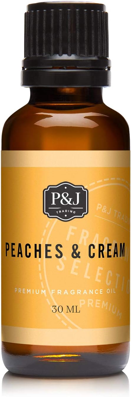 P&J Trading - Peaches & Cream Scented Oil 30ml - Fragrance Oil for Candle Making, Soap Making