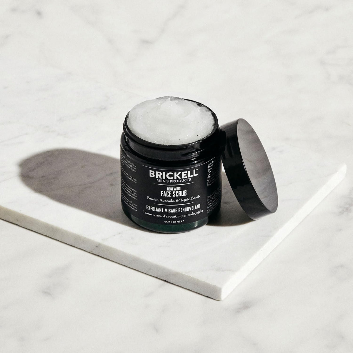 Brickell Men's Renewing Face Scrub for Men, Natural and Organic Deep Exfoliating Facial Scrub