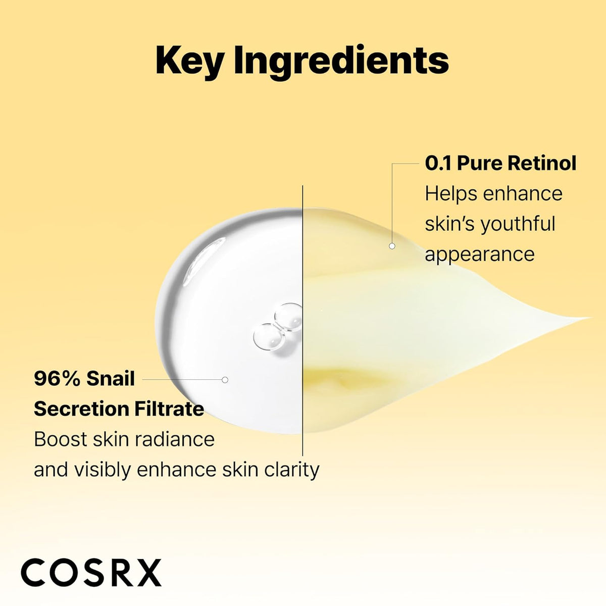 COSRX Snail 96% Mucin Power Essence 2ea & Retinol 0.1% Cream Mini Sample 1ea, Glass Skin Starter