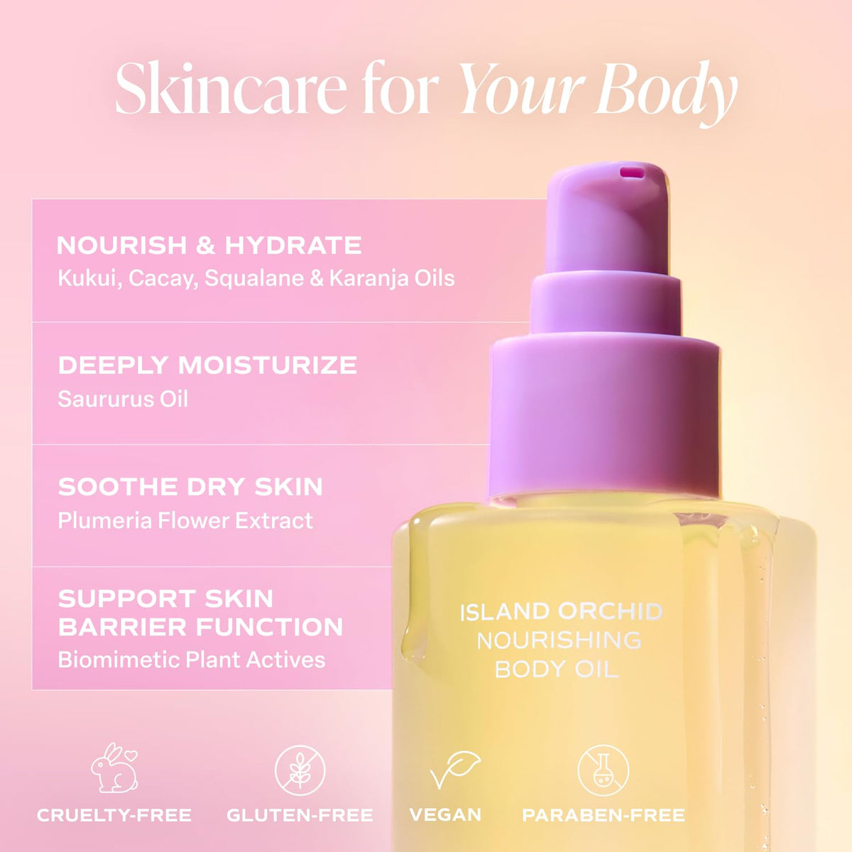 Saltair Body Oil. Luxurious Island Orchid After Shower and Bath Oil Moisturizer for Women.