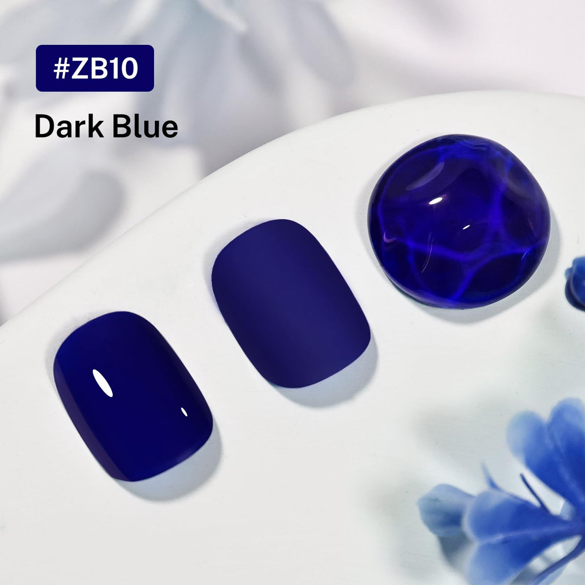 16.5ml Dark Blue Nail Polish Large Volume Quick Dry Nail Polish, Long Lasting Shine, Fingernail