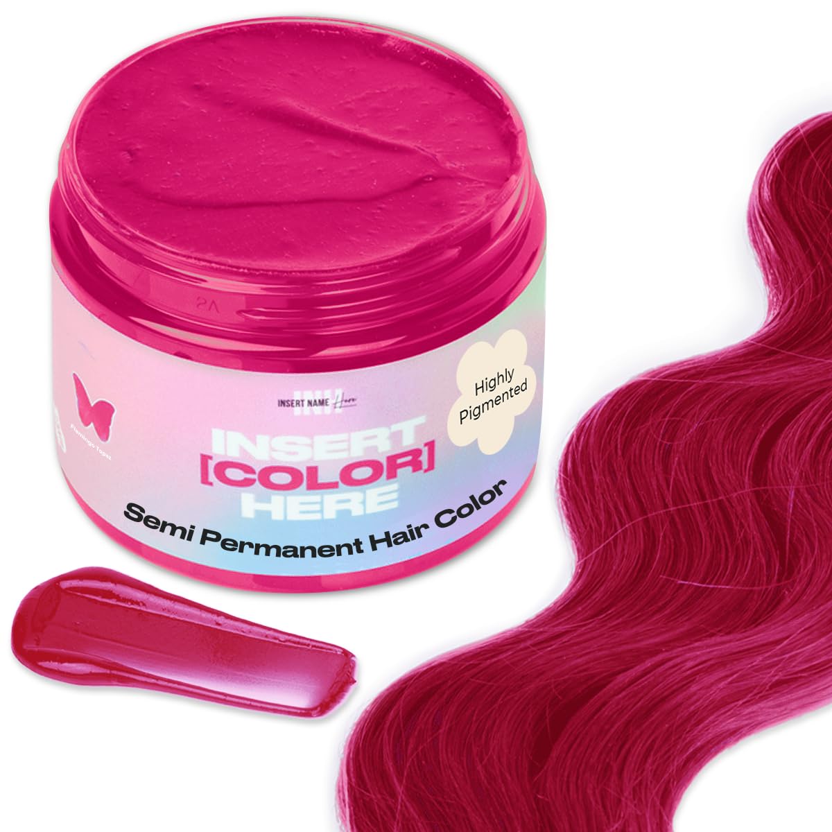INH Semi Permanent Hair Color | Color Depositing Conditioner | Pink Hair Dye | No Bleach, No