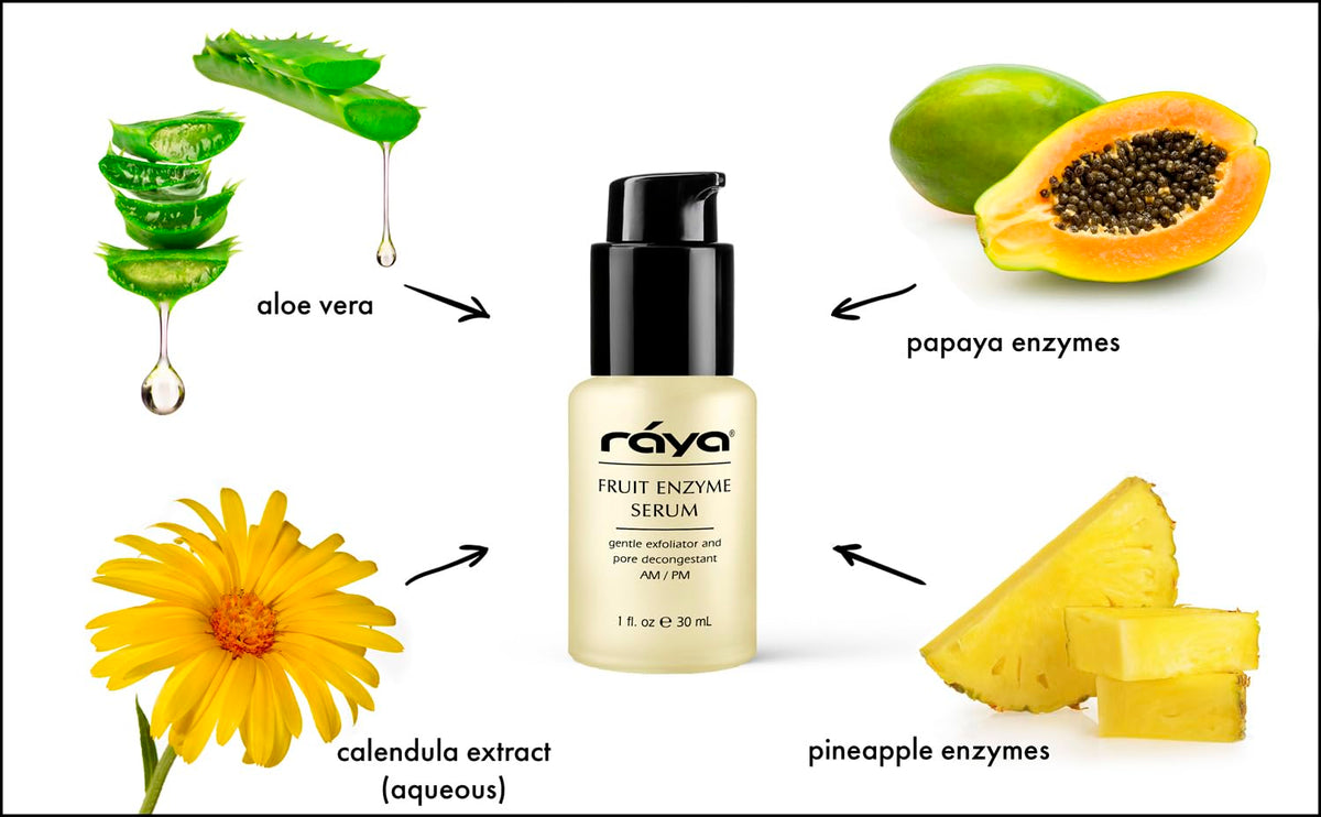 RAYA Fruit Enzyme Serum (505) | Non-Oily, Exfoliating Facial Treatment for Oily, Problem, and Dull