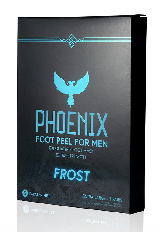 (Pack of 2) Phoenix Foot Peel for Men - Extra Large - Extra Strength - Menthol - Exfoliating Dry