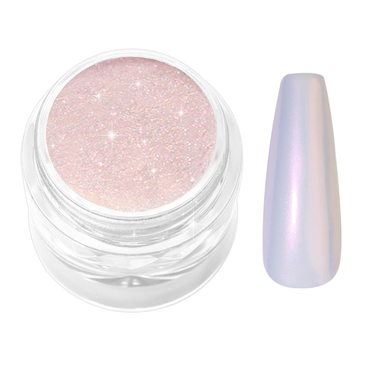 Upgrade Orange Chrome Nail Powde: 1Pcs Glazed Magic Mermaid White Chrome Nail powder,Aurora