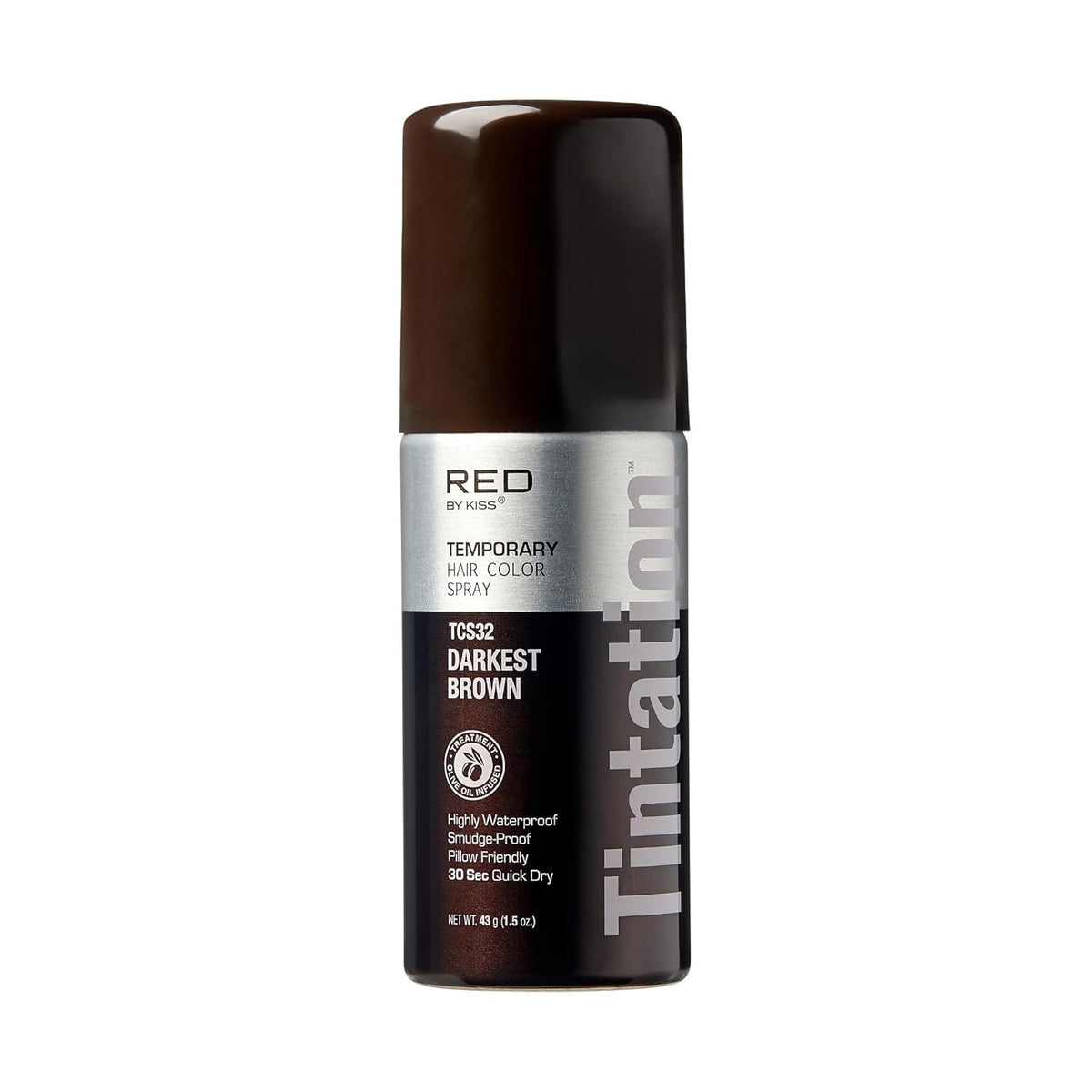 RED by Kiss 1.5OZ. Tintation Temporary Hair Color Spray, Instant Gray Root Cover Up