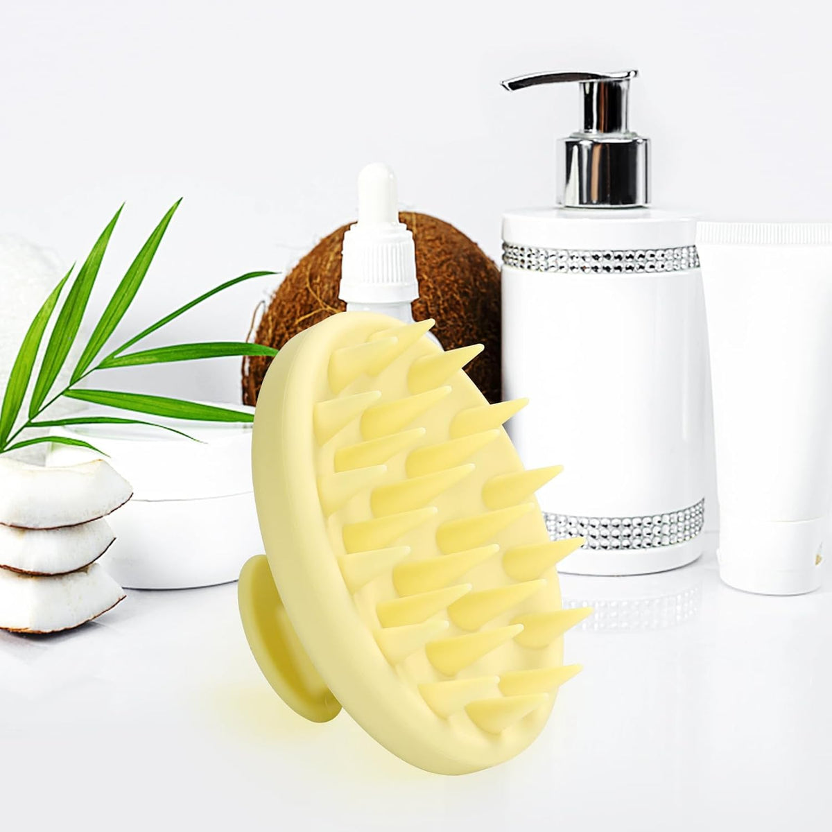 Silicone Scalp Massager, Scalp Scrubber for Hair Growth with Soft Bristles, Scalp Exfoliator Brush
