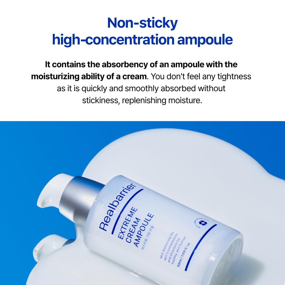 Real Barrier | Extreme Cream Ampoule | Face Serum for Dry Skin | Skin Barrier Repair &