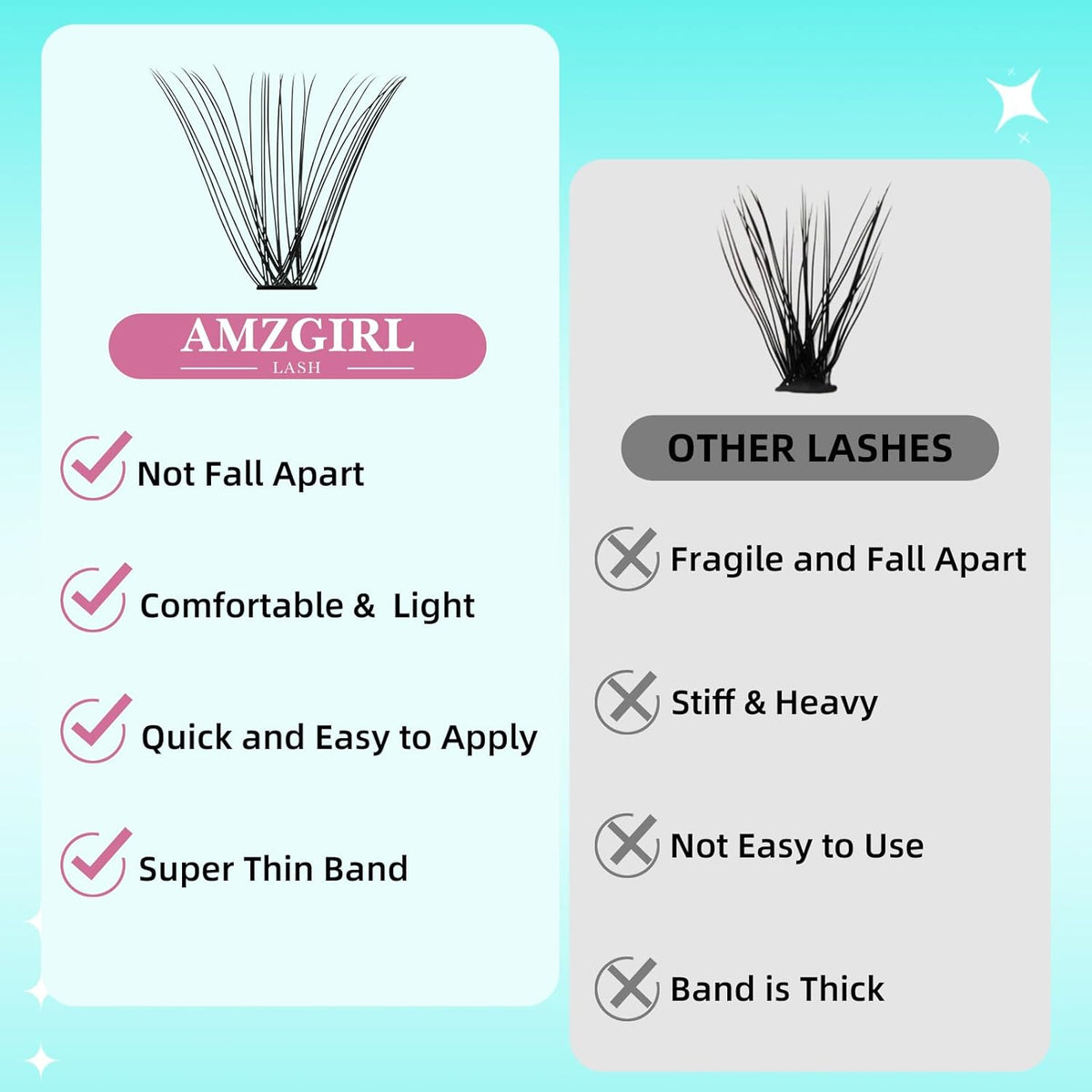 Lash Clusters Wispy 280PCS Eyelash Extension 40D Cluster Lashes Individual Lashes DIY Lash