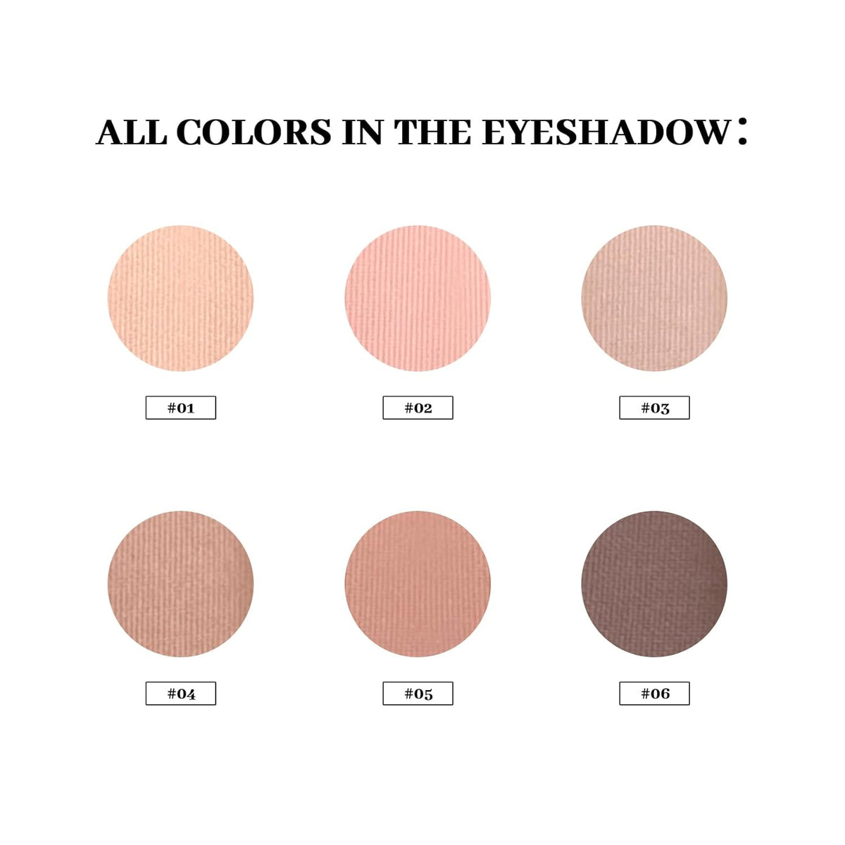 Nudes 2 Series Mini Eyeshadow Palette, Velvety Matte&Satin Finish, 6 Nude Taupe & Brown Neutral Eye