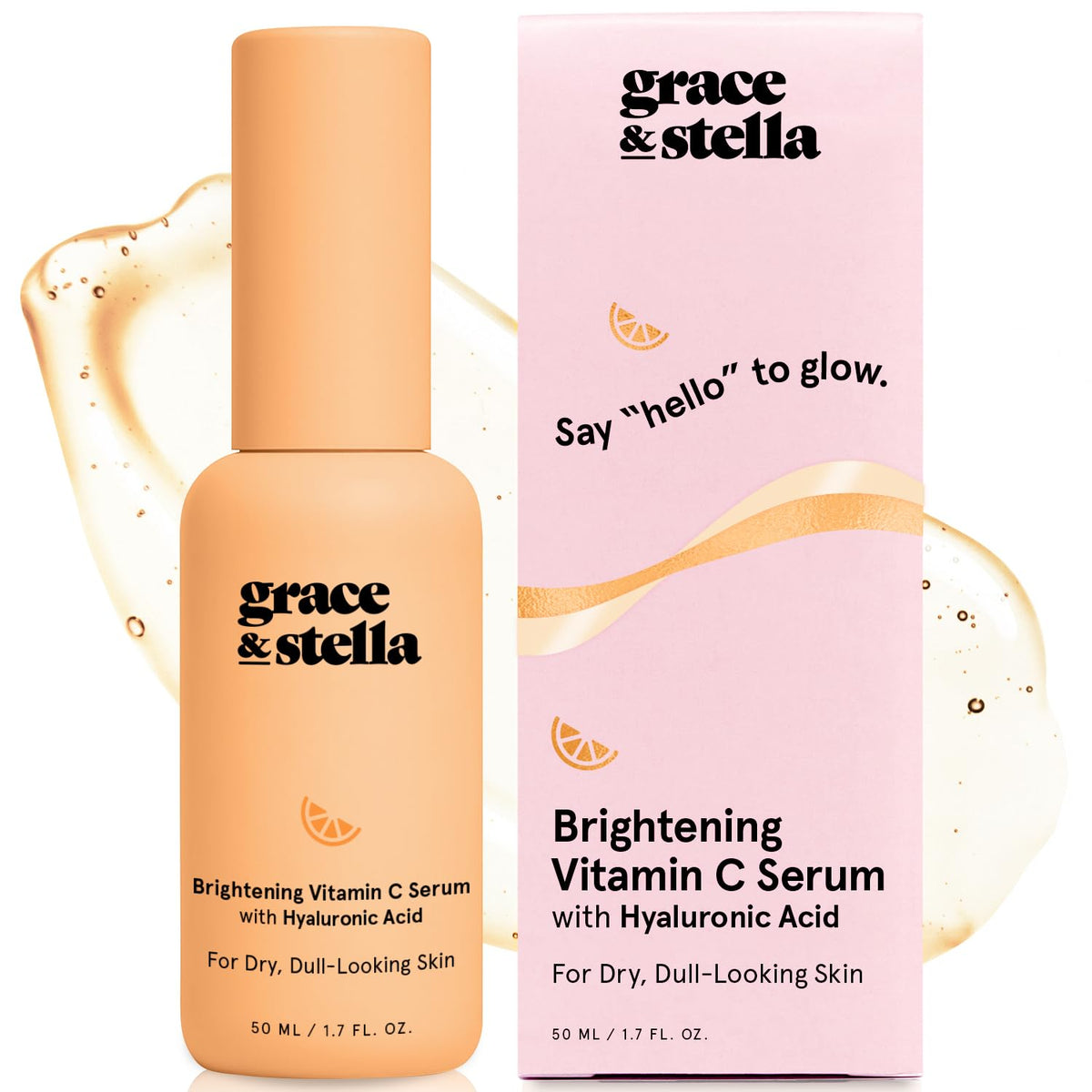 grace & stella Vitamin C Serum for Face (50ml /1.7 fl oz)- Brightening Vitamin C for Face with