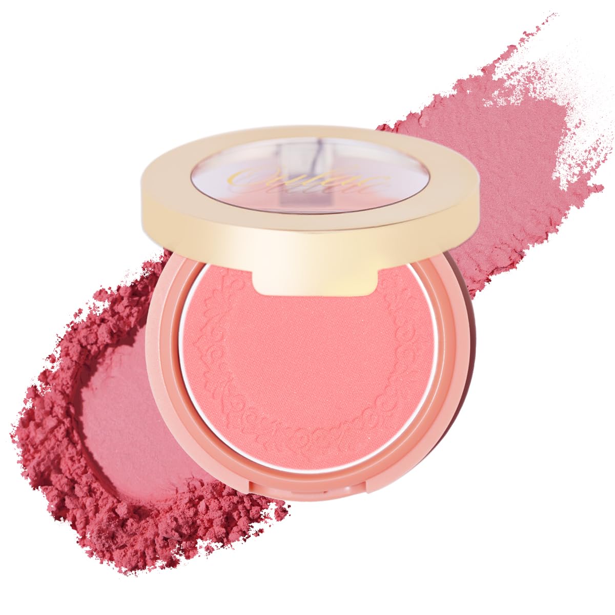 Oulac Yellow Pink Blushers for Cheeks Fair Skin Vegan,Mineral Powder Blush,Rich Colors, Buildable