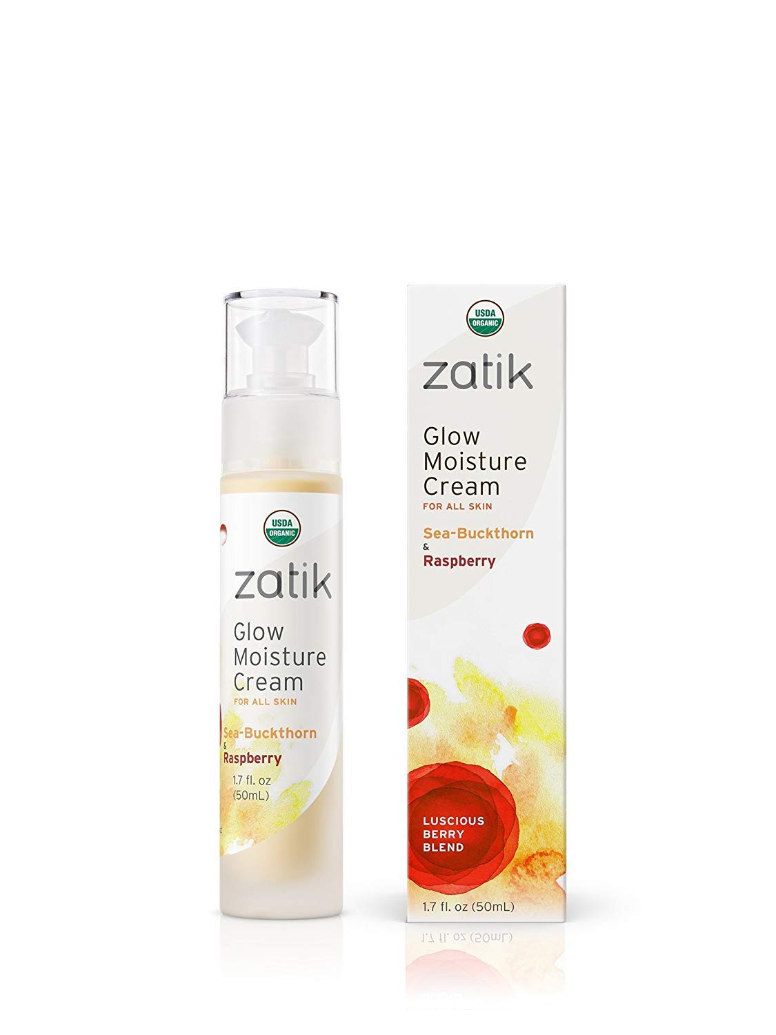Zatik Naturals - Glow Moisture Cream, Sea-Buckthorn & Raspberry Luscious Berry Blend, USDA